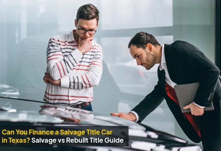 A car title document highlighting salvage vs rebuilt title status in Texas