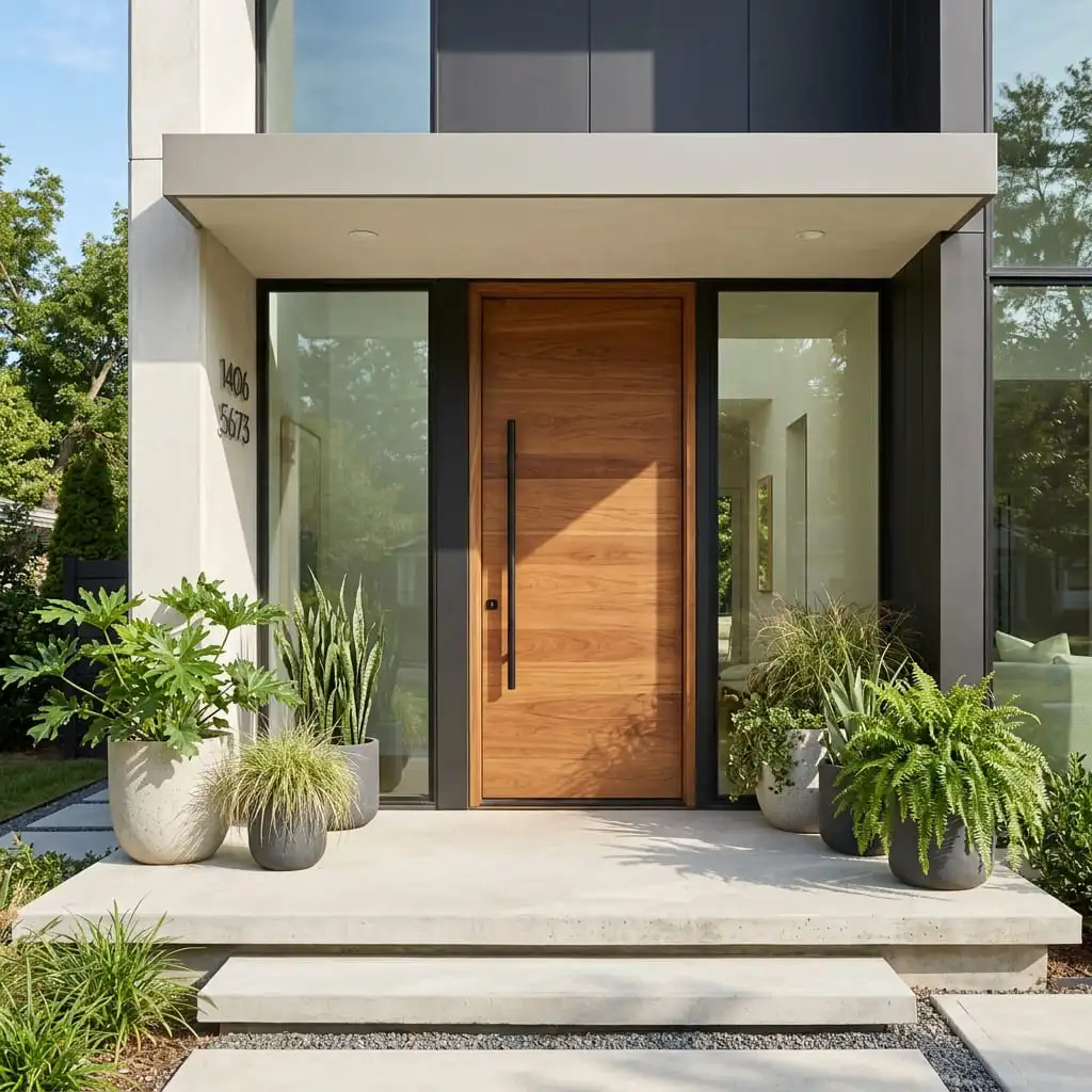 Modern residential home entrance