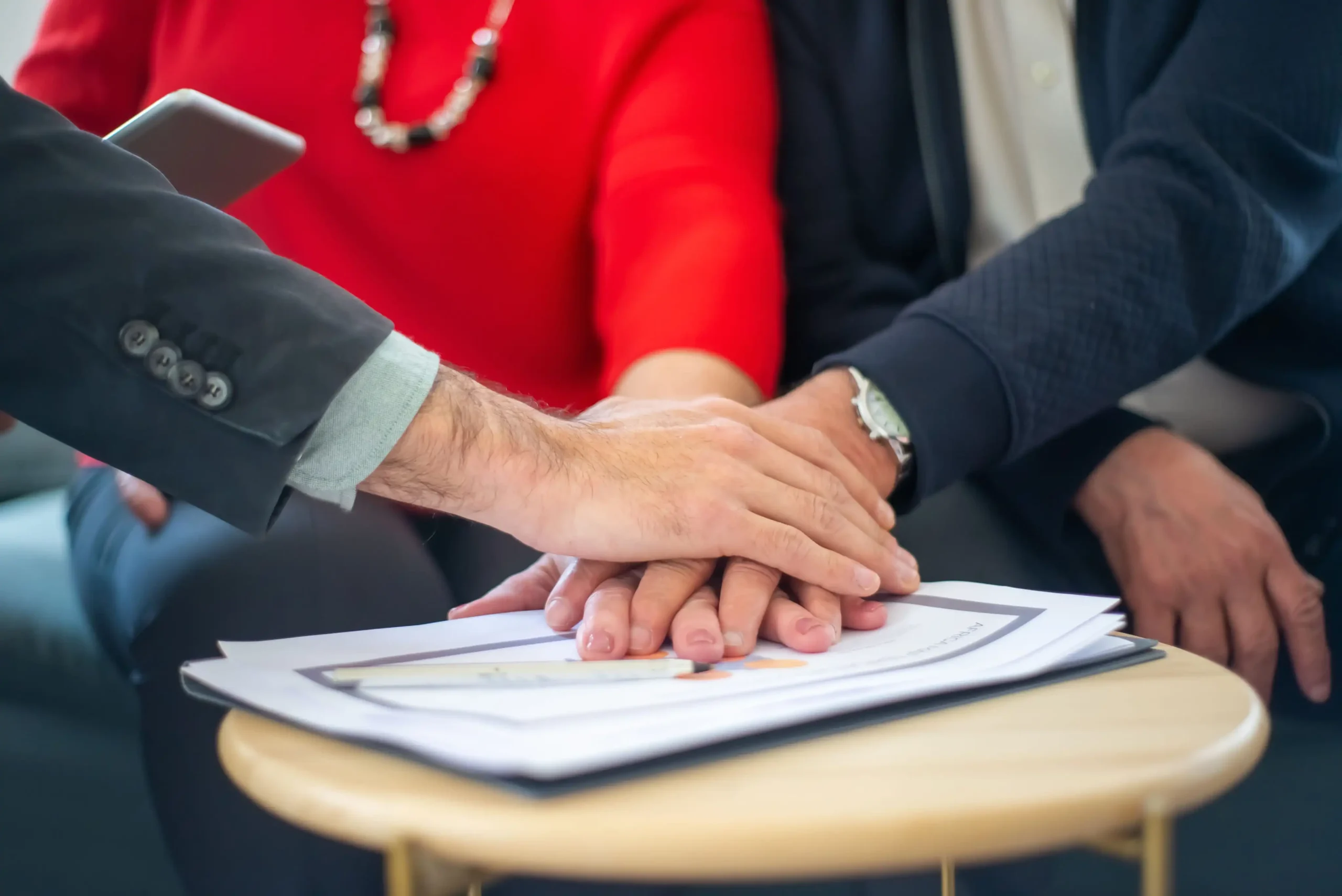 Insurance professionals assisting customers with coverage options